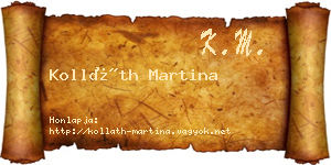 Kolláth Martina névjegykártya
